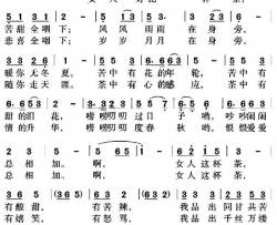 女人一杯茶献给妻子的歌简谱