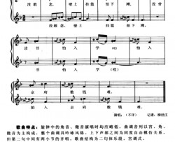 没敢念女声重唱、五线谱简谱