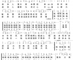 不忘初心政协人简谱-王丽演唱-李如生/卢劲松词曲