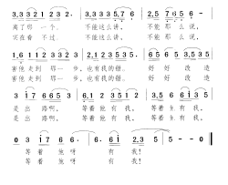 等着他带手铐的新郎 警世音乐剧-曲07 也有我的错简谱