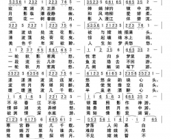 七绝·水中月简谱