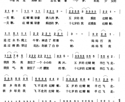 故乡，飞不走的红蜻蜓简谱