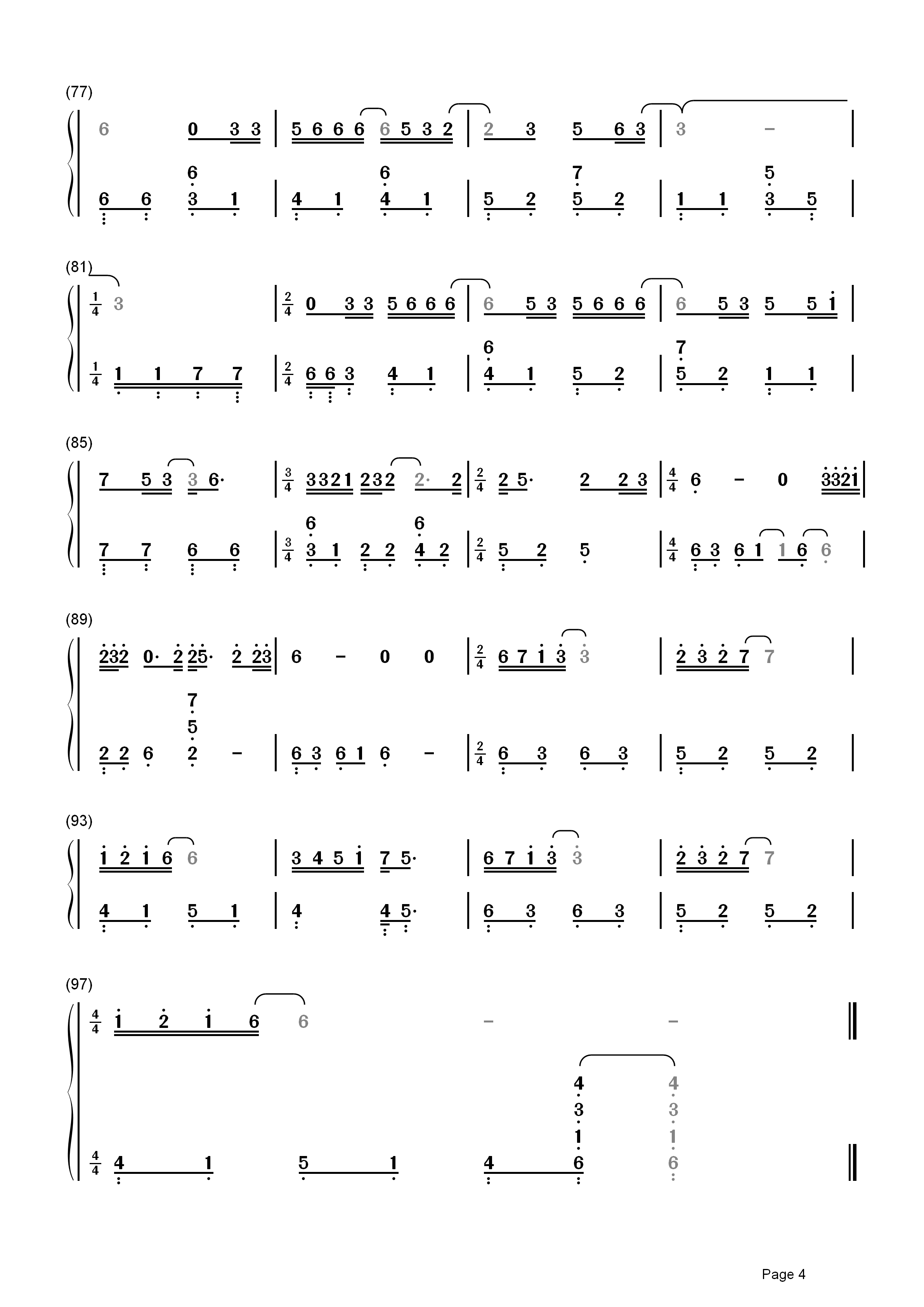 等一分钟简谱-徐誉滕-失去了真爱，是没有再等一分钟5