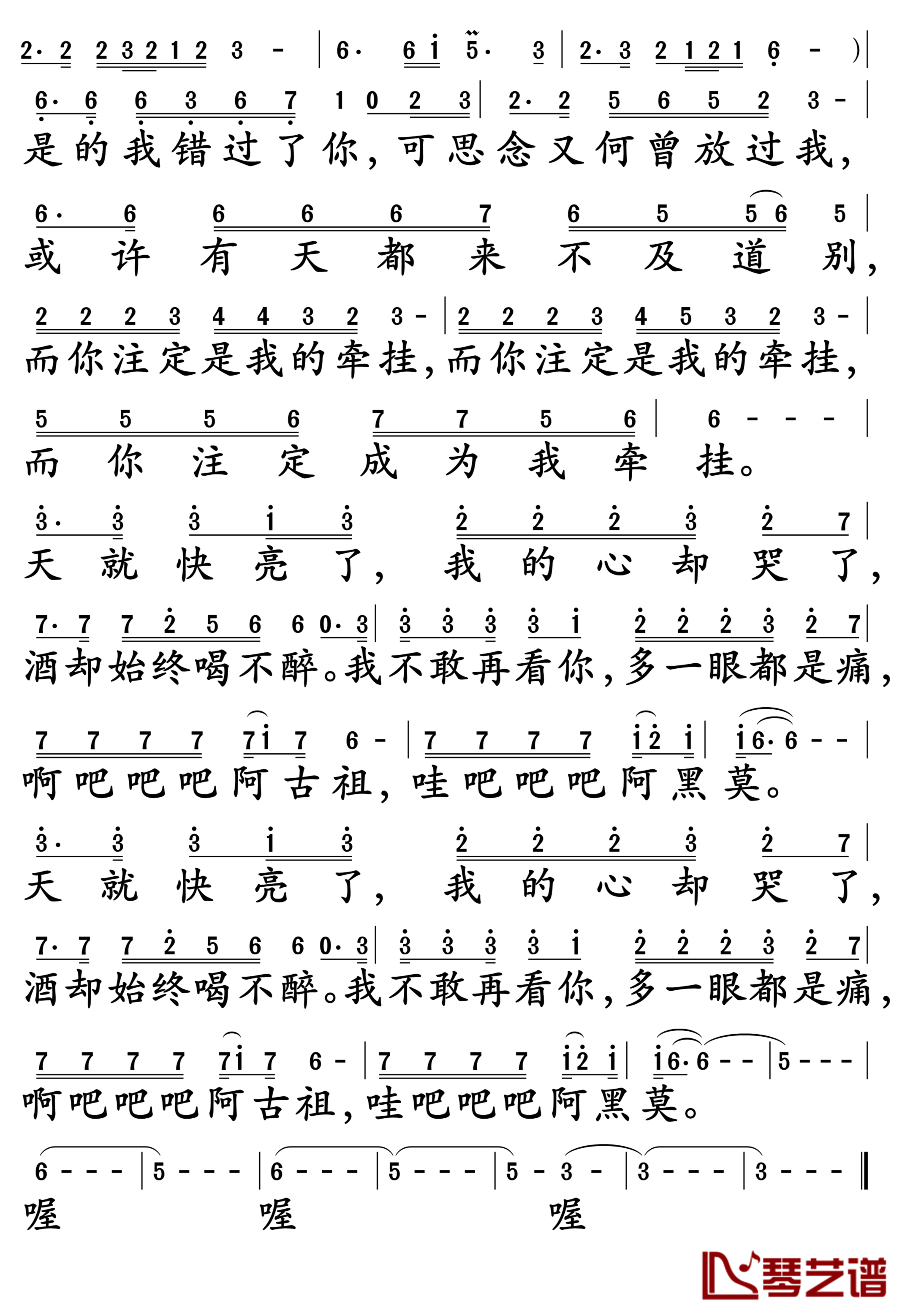 阿果吉曲简谱-海来阿木-歌曲响起的每一个地方都有她起舞的身影2
