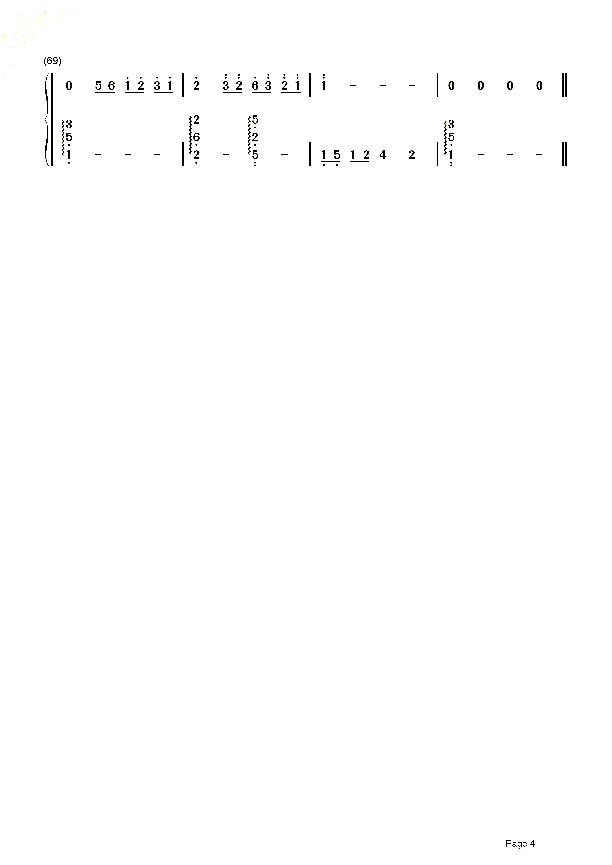 第三人称简谱-戚薇-北京女子图鉴插曲，难过时候不流泪4