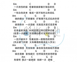 相爱后动物感伤吉他谱 张惠妹 G调
