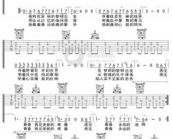 汪峰《再见青春》吉他谱 C调弹唱六线谱
