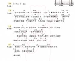 太阳吉他谱 邱振哲 C调