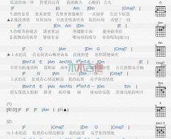 上水的花_吉他谱_萧煌奇