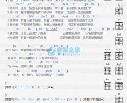 Fly Away吉他谱 G调版 梁静茹