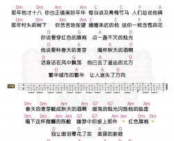 房东的猫《秋酿》尤克里里谱 弹唱曲谱