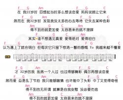 蔡健雅《越来越不懂》尤克里里谱 弹唱曲谱